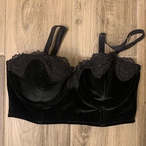 Victoria’s Secret black velvet bra - 34C - New